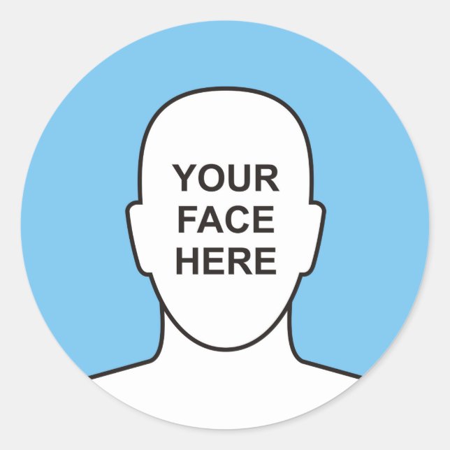 Ihr Gesicht im Circle Aufkleber (Vorderseite)