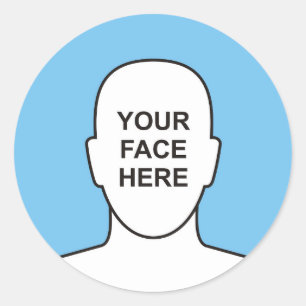 Ihr Gesicht im Circle Aufkleber