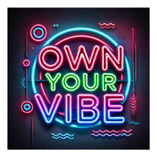 Ihr Gesicht - Neon Motivierend Poster