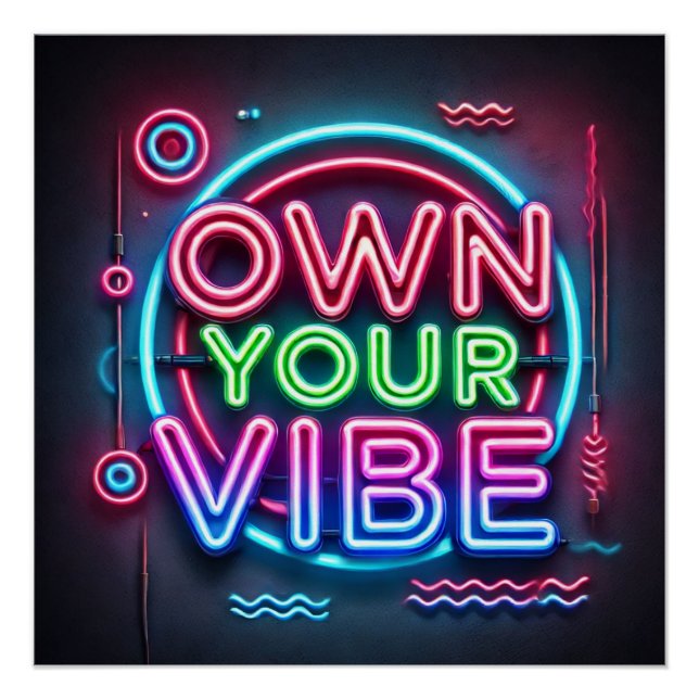 Ihr Gesicht - Neon Motivierend Poster (Vorderseite)