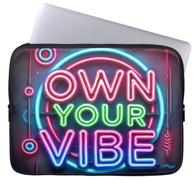Ihr Gesicht - Neon Neopren Laptop-Sieb Laptopschutzhülle (Vorderseite)