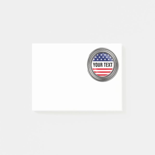 Ihr Gewohnheit USA-Knopf Post-it Klebezettel (Vorderseite)