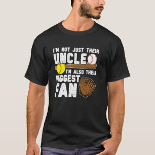 Ihr größter Fan Baseball Softball Onkel von Balle T-Shirt