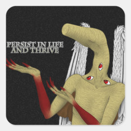 Ihr Guardian Angel gibt Worte der Ermutigung Quadratischer Aufkleber