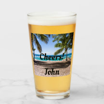Ihr Happy Place CHEERS Biere Glass DEIN NAME