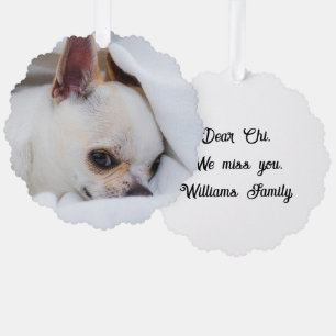 Ihr Haustier Hund benutzerdefinierte Foto chihuahu Ornament Karte