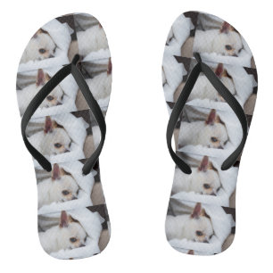 Ihr Haustier Hund Welpe benutzerdefinierte Foto ch Flip Flops