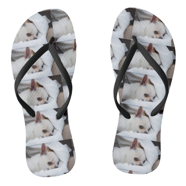 Ihr Haustier Hund Welpe benutzerdefinierte Foto ch Flip Flops (Fußbett)