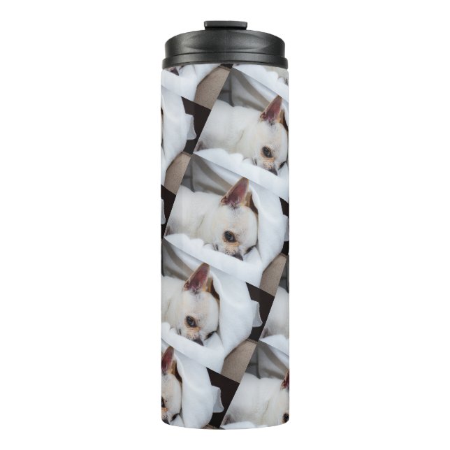Ihr Haustier Hund Welpe benutzerdefinierte Foto ch Thermosbecher (Vorderseite)