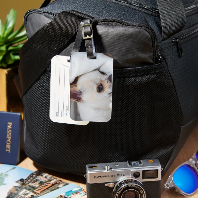 Ihr Haustier Hund Welpe Foto chihuahua Gepäckanhänger (Vorderseite & Rückseite)