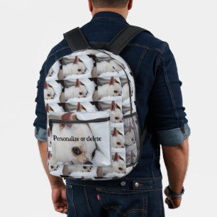 Ihr Haustierhund hat fünf Foto personalisierten Te Bedruckter Rucksack