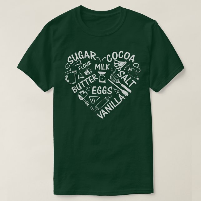 Ihr Herz schlägt zum Backen T-Shirt (Design vorne)