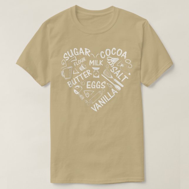 Ihr Herz schlägt zum Backen T-Shirt (Design vorne)