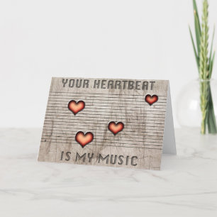 Ihr Herzschlag ist mein Musik romatic greetingcard Karte
