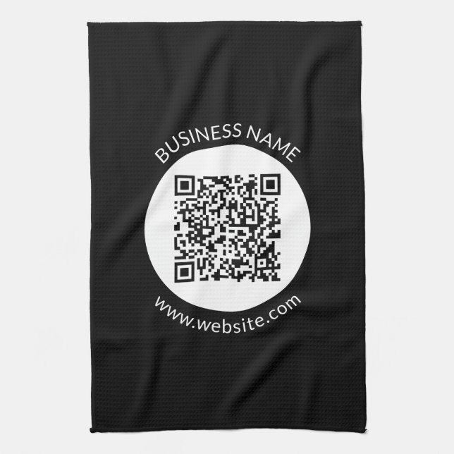 Ihr hochgeladener QR-Code | Bearbeiten von Text un Geschirrtuch (Vertikal)