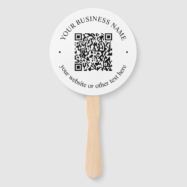 Ihr hochgeladener QR-Code Plus bearbeitbarer Circl Fächer (Vorderseite)