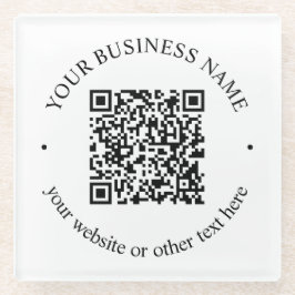 Ihr hochgeladener QR-Code Plus bearbeitbarer Circl Glasuntersetzer