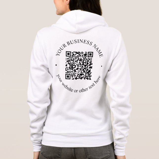 Ihr hochgeladener QR-Code Plus bearbeitbarer Circl Hoodie (Rückseite)