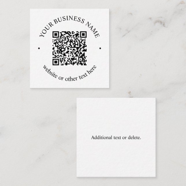 Ihr hochgeladener QR-Code Plus bearbeitbarer Circl Mitteilungskarte (Vorne/Hinten)