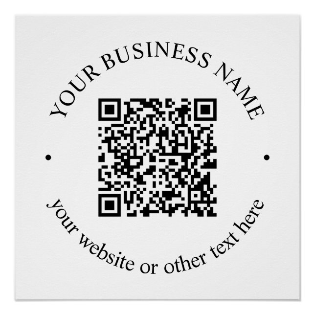 Ihr hochgeladener QR-Code Plus bearbeitbarer Circl Poster (Vorderseite)
