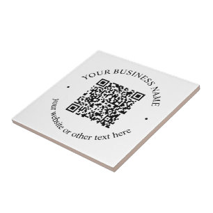 Ihr hochgeladener QR-Code plus editierbarer kreisf Fliese