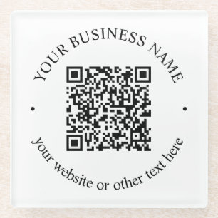 Ihr hochgeladener QR-Code plus editierbarer kreisf Glasuntersetzer