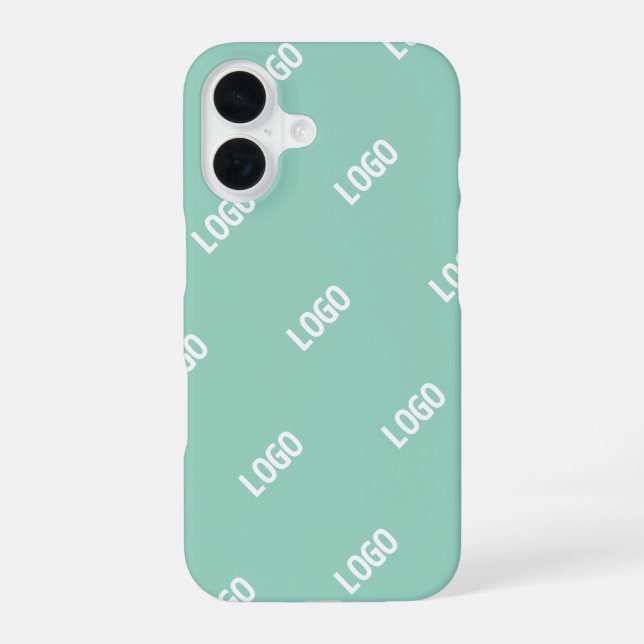 Ihr hochgeladenes Bild oder Logo gekachelt | Hell  iPhone 16 Hülle (Rückseite)