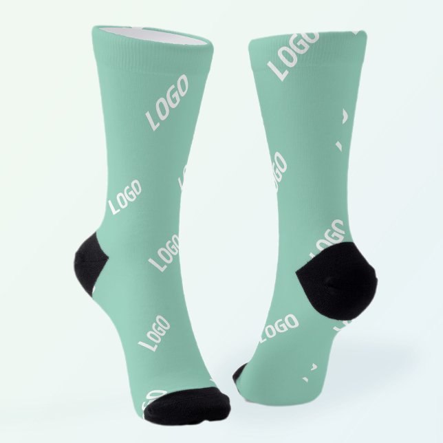 Ihr hochgeladenes Bild oder Logo | Helles Aquamari Socken (Von Creator hochgeladen)