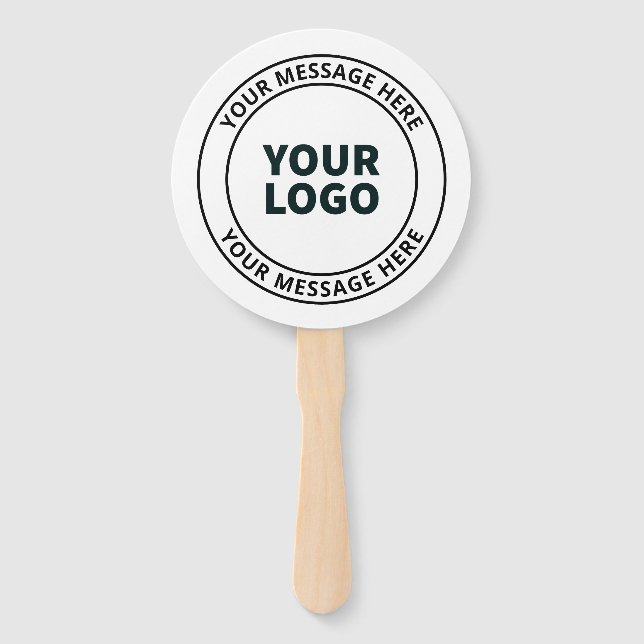 Ihr hochgeladenes Logo + bearbeitbarer Rundschreib Fächer (Vorderseite)