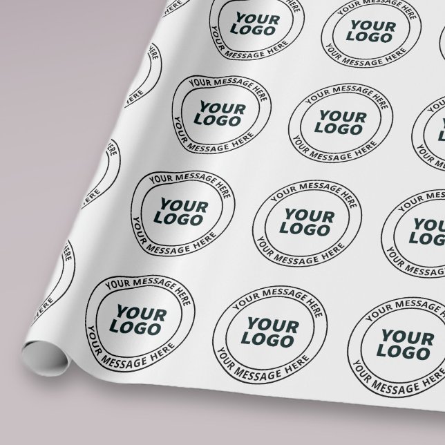 Ihr hochgeladenes Logo + bearbeitbarer Rundschreib Geschenkpapier (Von Creator hochgeladen)