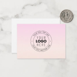 Ihr hochgeladenes Logo | Editierbarer Circle Text Mitteilungskarte