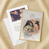 Ihr Hochzeitsgarantie, Foto, Goldschrift und Grenz