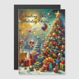 Ihr Holiday Cheers senden Magnetkarte