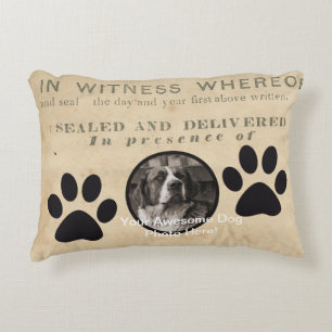 Ihr Hund Foto in Paws 1860 Antik des juristischen  Zierkissen