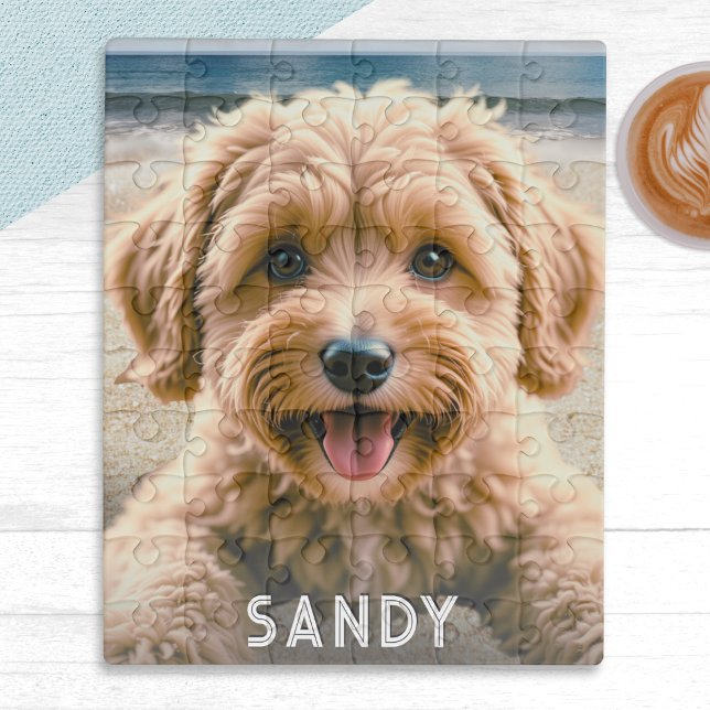 Ihr Hund Foto Name Pet Halten Niedlich Personalisi (A jigsaw puzzle personalized with a photo of your dog and your pet's name)
