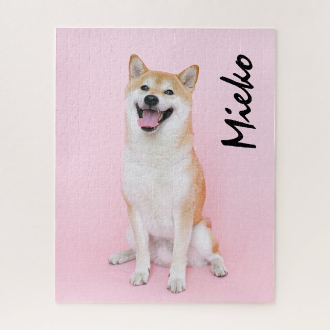 Ihr Hund Haustier Foto Personalisierter Name Shibu (Vertikal)