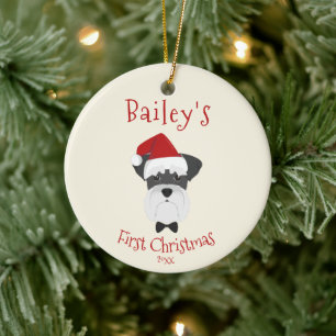 Ihr Hund ist die erste Weihnachtsfeier - Niedliche Keramik Ornament