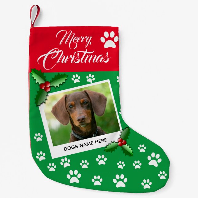 Ihr Hund ist Niedlicher Foto Kleiner Weihnachtsstrumpf (Vorderseite)