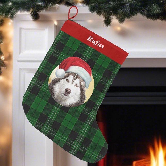 IHR Hund trägt ein Foto in der Weihnachtsmannmütze Großer Weihnachtsstrumpf (Von Creator hochgeladen)