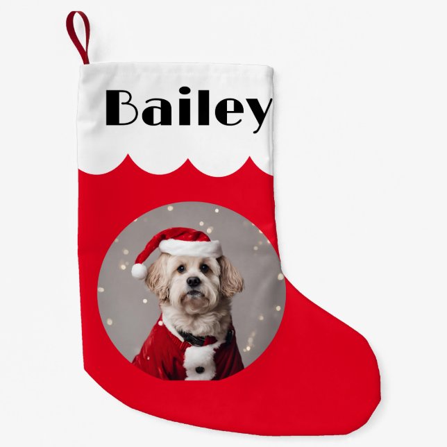 Ihr Hund Weihnachtshunde Weihnachtsgeschenk Kleiner Weihnachtsstrumpf (Vorderseite)