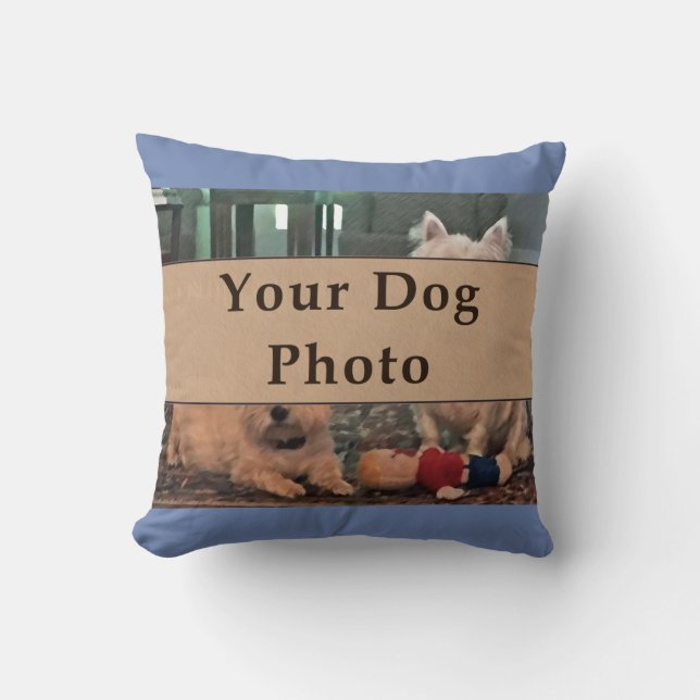 Ihr HundeFoto-Kissen, Ihre Farben, Text, Bild Kissen (Vorderseite)