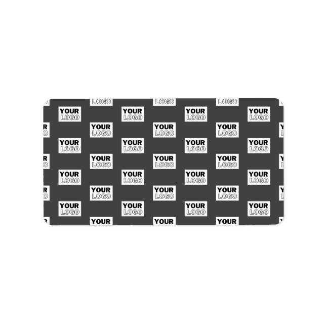 Ihr Image-Design oder Ihr Business-Logo | Grau Adressaufkleber (Vorne)