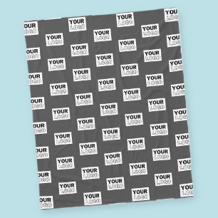 Ihr Image-Design oder Ihr Business-Logo Grau Fleecedecke