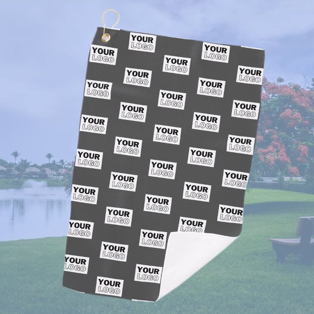 Ihr Image-Design oder Ihr Business-Logo | Grau Golfhandtuch (Von Creator hochgeladen)
