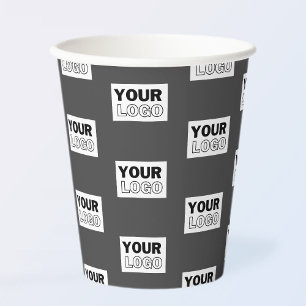 Ihr Image-Design oder Ihr Business-Logo Grau Pappbecher