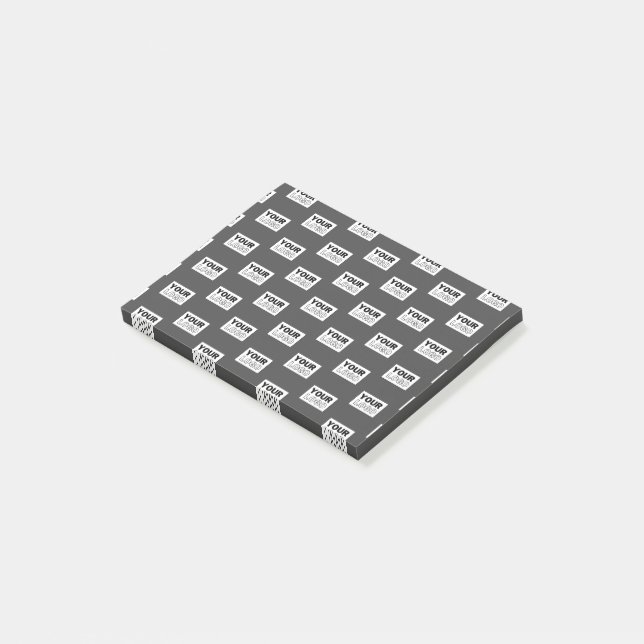 Ihr Image-Design oder Ihr Business-Logo | Grau Post-it Klebezettel (angewinkelt)