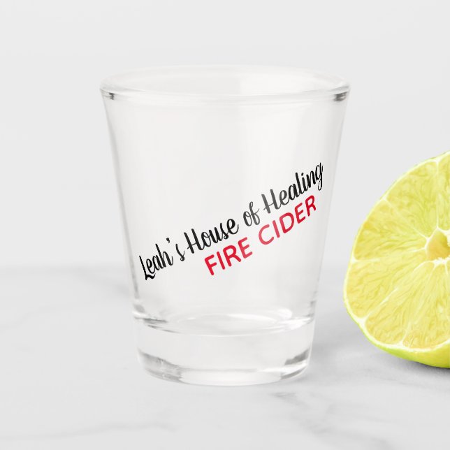 Ihr individueller Kräuterfeuerkrebs Schnapsglas (Vorderseite)