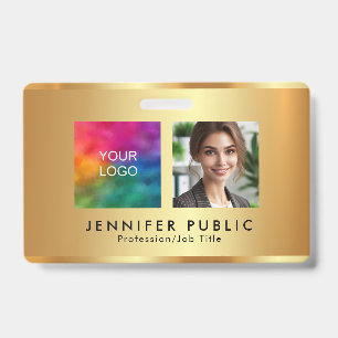 Ihr individuelles Firmenlogo mit Foto Name Gold Vo Ausweis