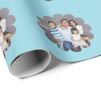Ihr individuelles Foto in einer Blume Geschenkpapier