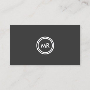 IHR INITIALLOGIUM auf DK GRAY Business Card Visitenkarte